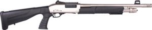Iver Johnson Pump 12GA 3" 18" - Nickel QD Pistol Grip Stock