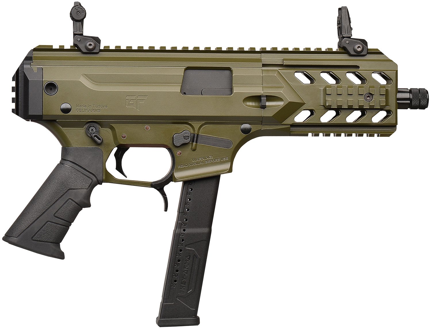 Gforce Arms Blade Pistol 9X19MM 6" ODG