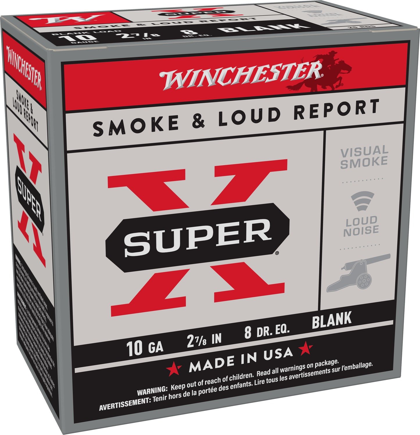 Winchester Ammo XBP10W Super X Blank 10Gauge 2.87" 25 Per Bx/10 Case