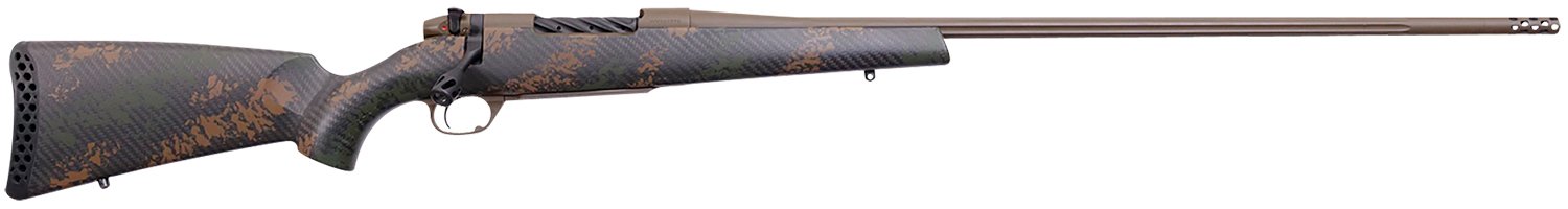 Weatherby MBC20N653WR8B Mark V Backcountry 2.0 6.5-300 Wthby Mag 3+1 26" Barrel, Patriot Brown Cerakote Metal Finish, Brown Sponge Pattern Black Peak 44 Blacktooth Stock