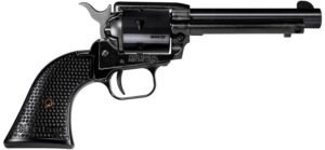 Heritage Mfg RR22MB4PG Rough Rider 22 LR/22 WMR 6 Shot, 4.75" Black Steel Barrel, Black Cerakote Zinc Alloy Frame, Black Cerakote Cylinder, Black Polymer Grip, Hammer/Thumb Safety, Exposed Hammer