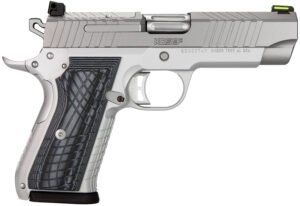 Kimber Mfg.,inc 3100012 KDS9C 9mm 15+1 4.09" KimPro Silver Front and Rear Serrations Stainless Steel Slide Gray and Black G10 Crosshatch Grip