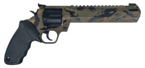 Taurus 2-357081RH-DTSC Raging Hunter Large 357 Mag/38 Special +P 7 Shot 8.37" Camo Picatinny Rail/Ported Barrel, Matte Black Cylinder, Camo Alloy Steel Frame, Transfer Bar Safety, Exposed Hammer