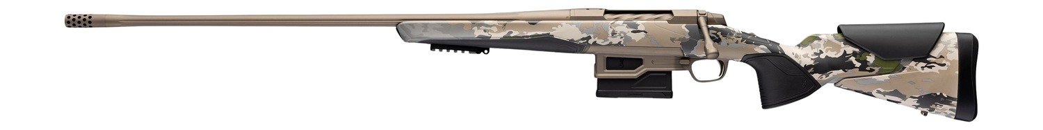 Browning 036127294 X-Bolt 2 Speed LR Full Size 6.5 PRC 5+1 26" Smoked Bronze Cerakote Fluted & Steel Drilled & Tapped Receiver, Picatinny Rail Forend, Ovix Camo w/Black Overmold Adj Comb & LOP Synthet