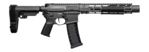 CMMG 94A68CD-TNG Zeroed Banshee Mk4 9mm Luger 33+1 6.50" Black Nitride Threaded Barrel, Tungsten Cerakote Aluminum Receiver w/Picatinny Rail, M-LOK Handguard, Black Polymer CMMG RipBrace, CMMG Zeroed