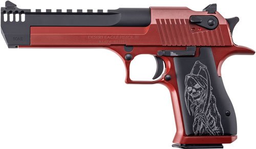 Desert Eagle Mark Xix 50AE 6" - Crimson Red Grim Reaper Grips - Image 2