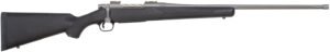 Mossberg 28135 Patriot Full Size 300 Win Mag 3+1 24" Stainless Cerakote Fluted Barrel, Stainless Cerakote Receiver Drilled & Tapped, Black Fixed Synthetic Stock, Right Hand