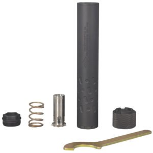 Yankee Hill 206528 Sidewinder M2 9mm Luger 1.375" Black Stainless Steel Aluminum 1/2"-28 tpi