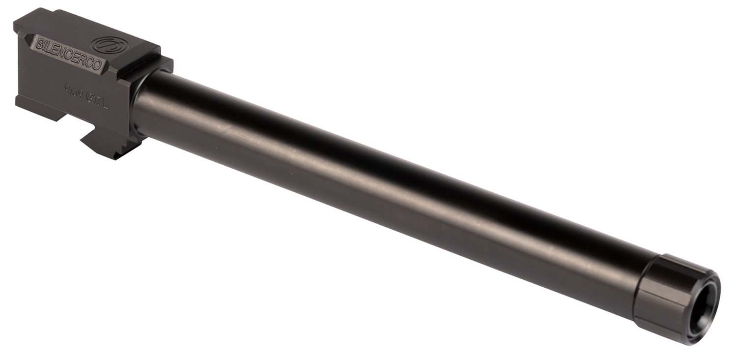 SilencerCo AC861 Glock 9mm Luger 6.50" Threaded Black Nitride Stainless Steel, Fits Glock 17L