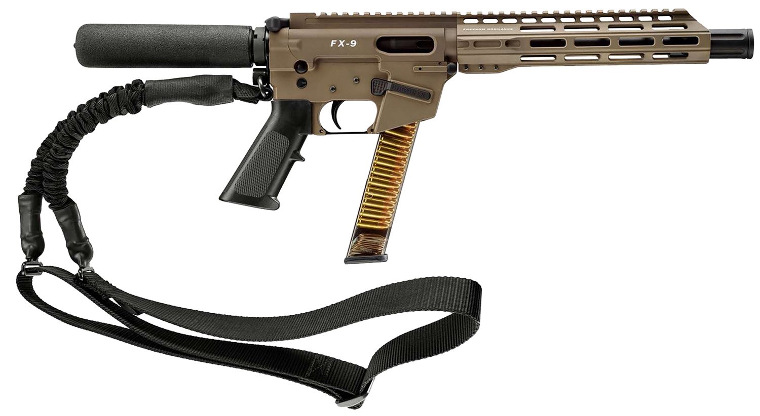 Freedom Ordnance FX9P10T-FDE 9mm 10"TUBE 31R FDE