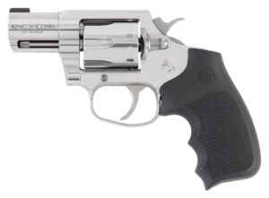 Colt Mfg KCOBRASB2RBBS King Cobra 357 Mag 6rd Shot 2" Stainless Steel Barrel, Cylinder & Frame, Black Hogue Overmolded Grip, Exposed Hammer, DA/SA