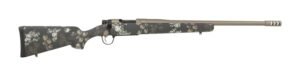 Christensen Arms 8010139000 Mesa FFT 25 Creedmoor 4+1 20" Smoked Bronze Cerakote Threaded Barrel, Drilled & Tapped Receiver, Carbon w/Green & Tan Accents Sporter FFT Carbon Fiber Stock, Right Hand