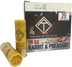 ATI Game Load 20GA 2.75" 1OZ - #8 250RD Case Lot