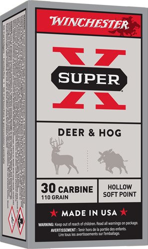 Winchester Super-X 30 Carbine - 110GR HSP 50RD 10BX/CS