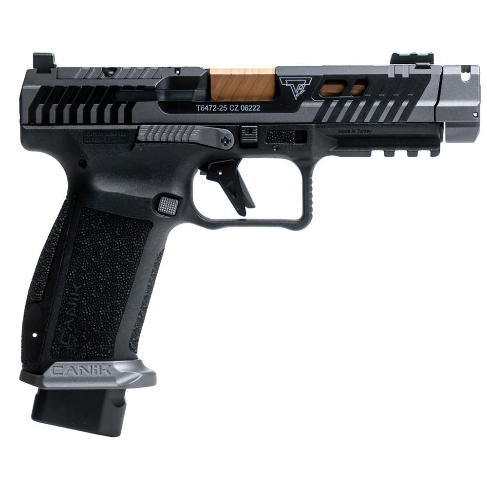 DEMO Canik TTI Combat Handgun 9mm Luger 18rd Magazine 4.6" Ported Gold Barrel Smoke